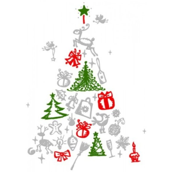 Couture Creations 5x7 FAVORITES Christmas Tree Embossing Folder - Picture 2 of 7